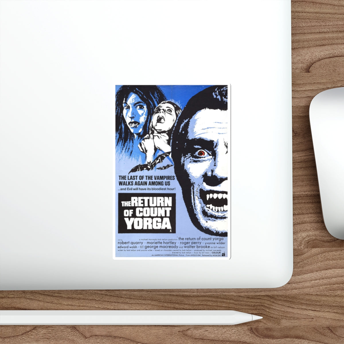 THE RETURN OF COUNT YORGA (2) 1971 Movie Poster STICKER Vinyl Die-Cut Decal-The Sticker Space