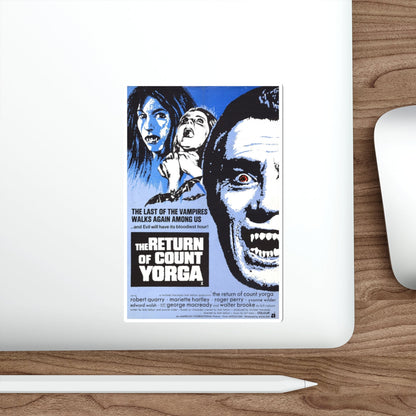 THE RETURN OF COUNT YORGA (2) 1971 Movie Poster STICKER Vinyl Die-Cut Decal-The Sticker Space