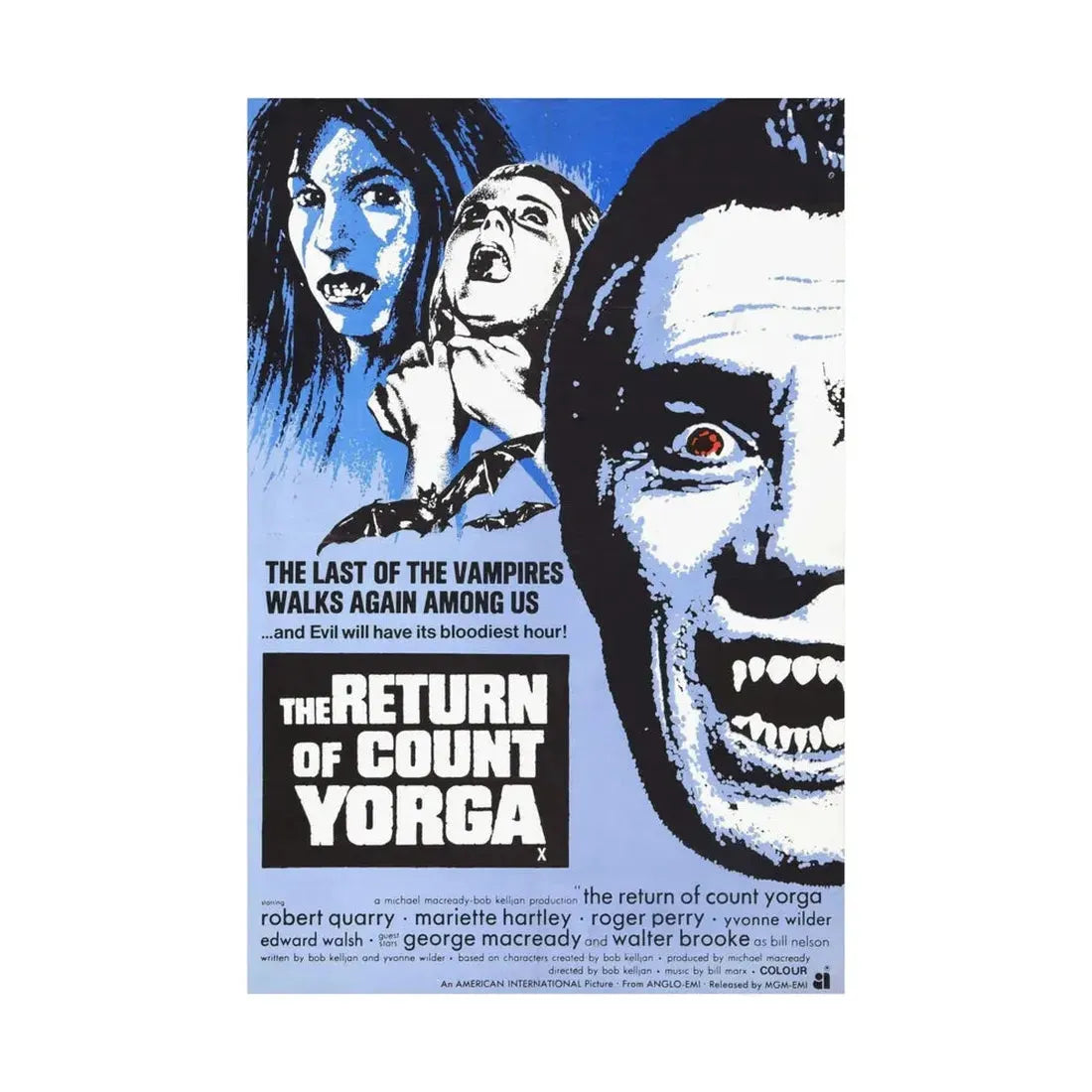 THE RETURN OF COUNT YORGA (2) 1971 - Paper Movie Poster - The Sticker Space
