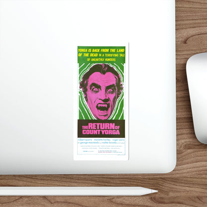 THE RETURN OF COUNT YORGA (3) 1971 Movie Poster STICKER Vinyl Die-Cut Decal-The Sticker Space