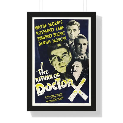 THE RETURN OF DOCTOR X 1939 - Framed Movie Poster 16″ x 24″ Black - The Sticker Space
