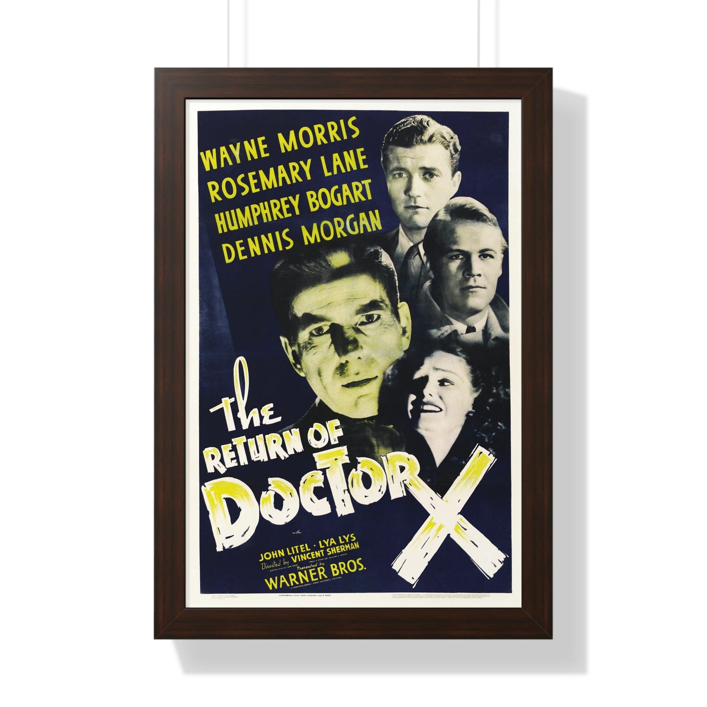 THE RETURN OF DOCTOR X 1939 - Framed Movie Poster-16″ x 24″-The Sticker Space