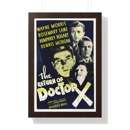 THE RETURN OF DOCTOR X 1939 - Framed Movie Poster 16″ x 24″ Walnut - The Sticker Space