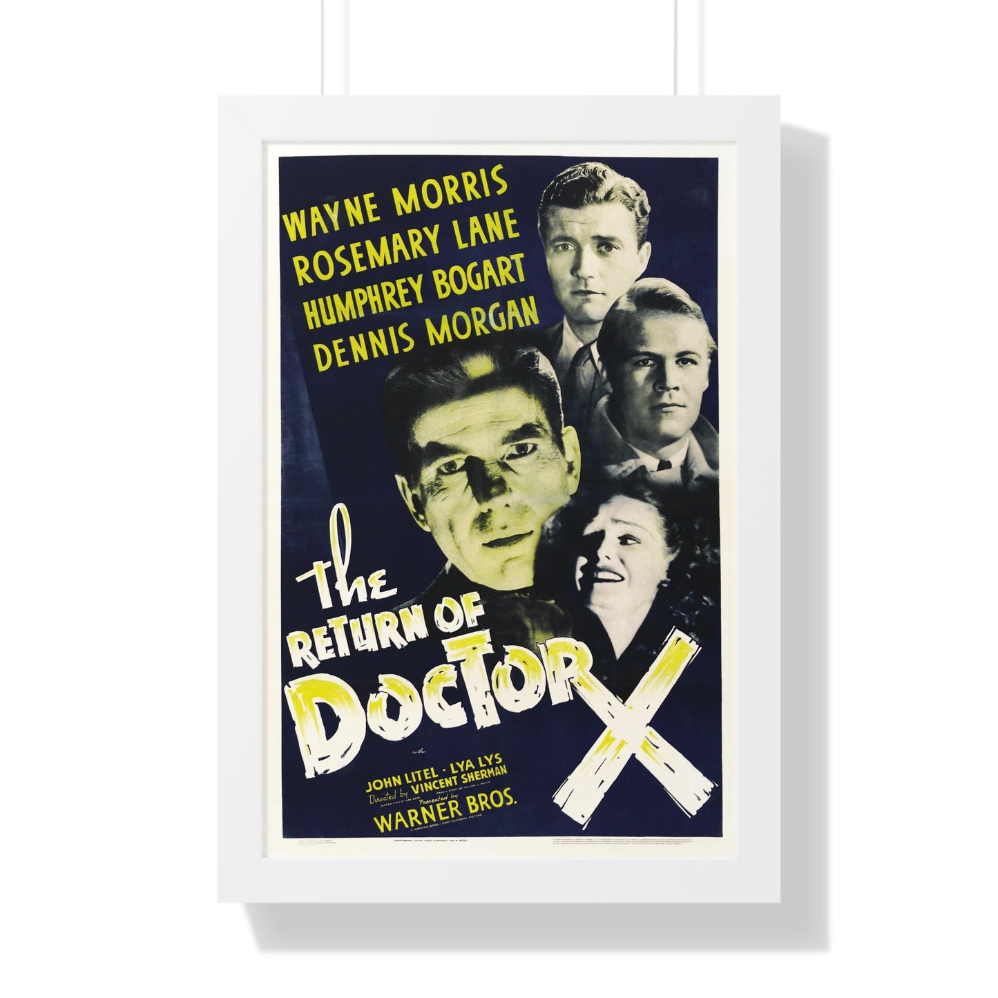 THE RETURN OF DOCTOR X 1939 - Framed Movie Poster-16″ x 24″-The Sticker Space