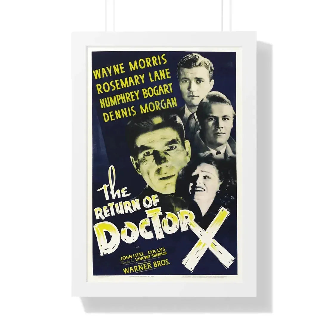 THE RETURN OF DOCTOR X 1939 - Framed Movie Poster 16″ x 24″ White - The Sticker Space