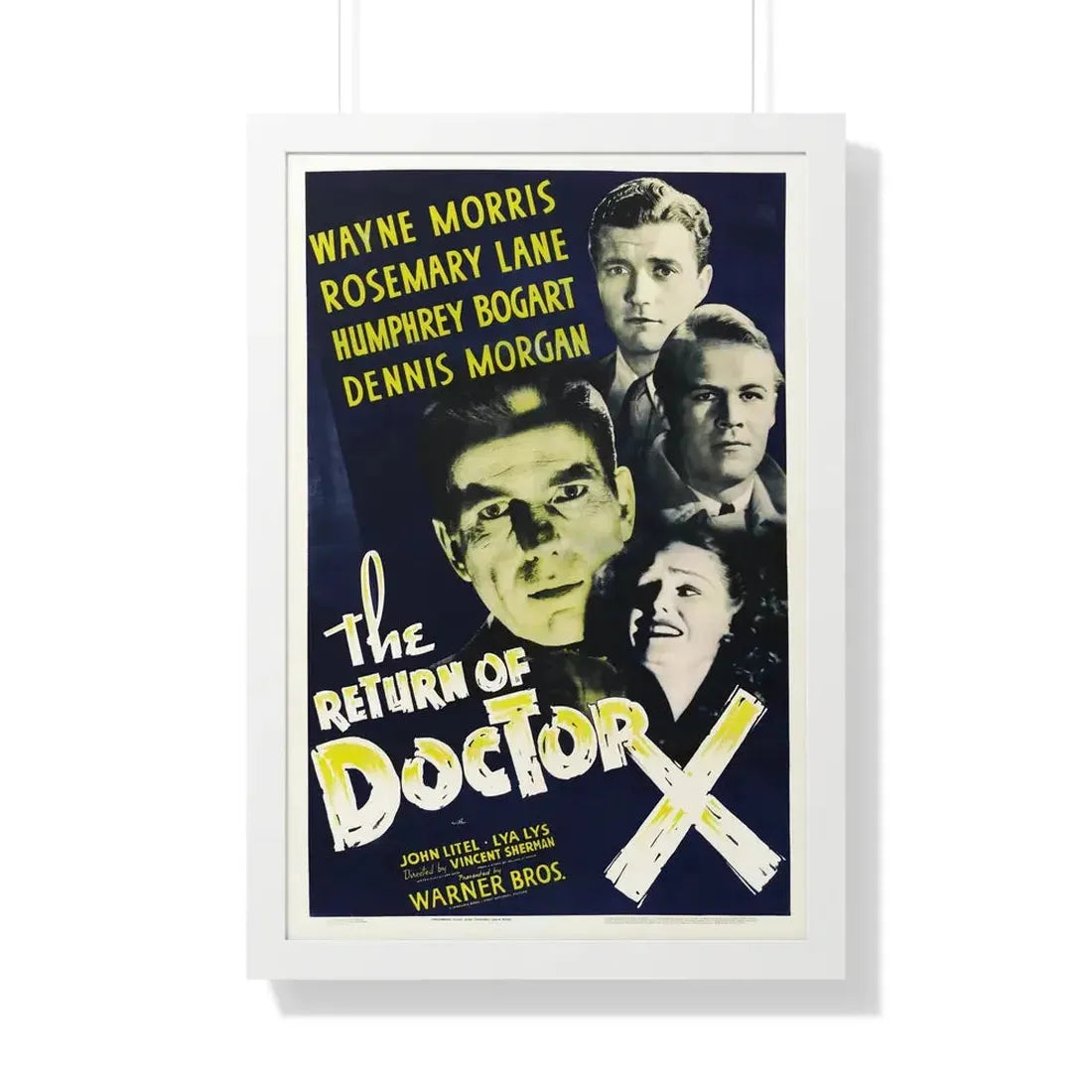 THE RETURN OF DOCTOR X 1939 - Framed Movie Poster 20" x 30" White - The Sticker Space