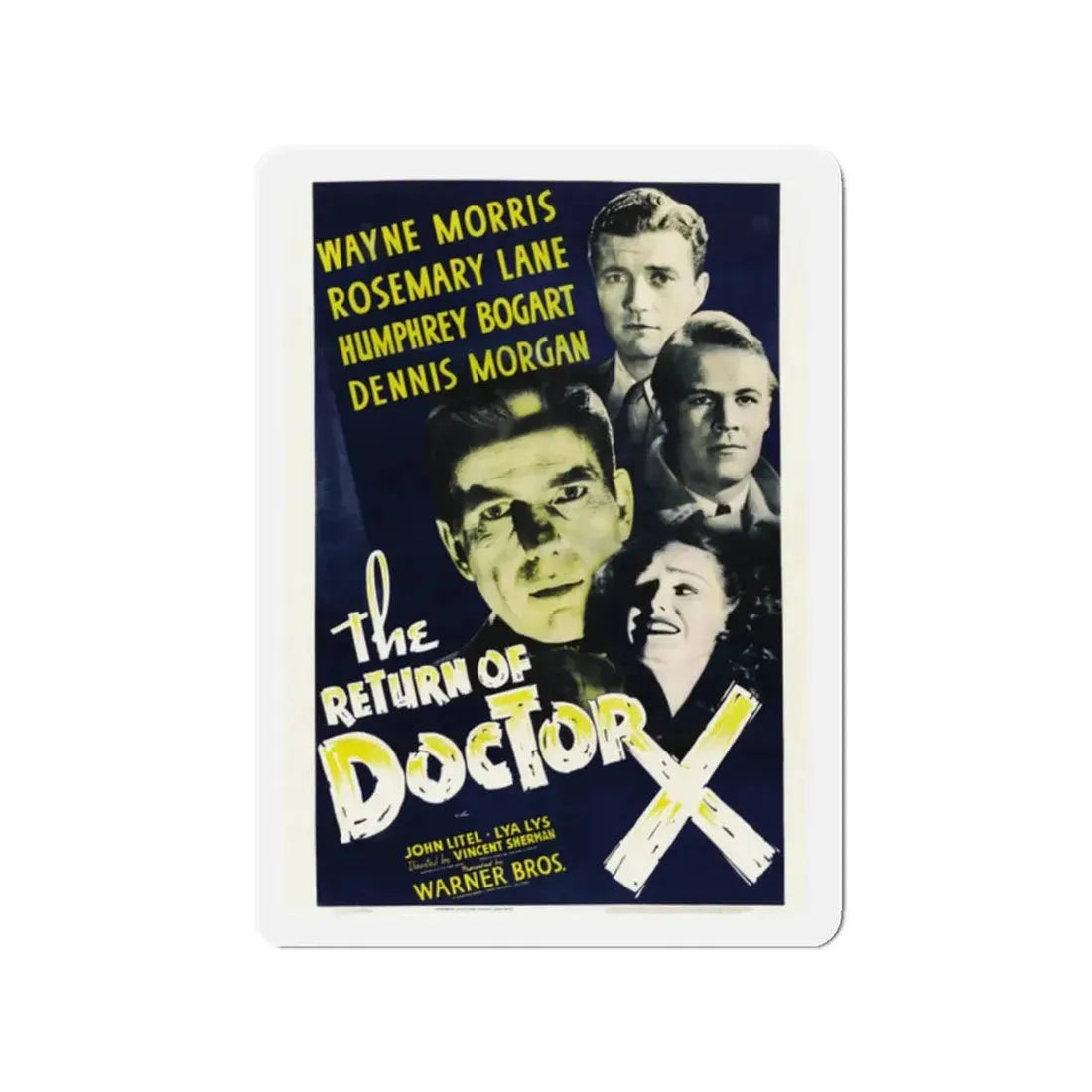 THE RETURN OF DOCTOR X 1939 Movie Poster - Refrigerator Magnet 2 Inch Die-Cut - The Sticker Space