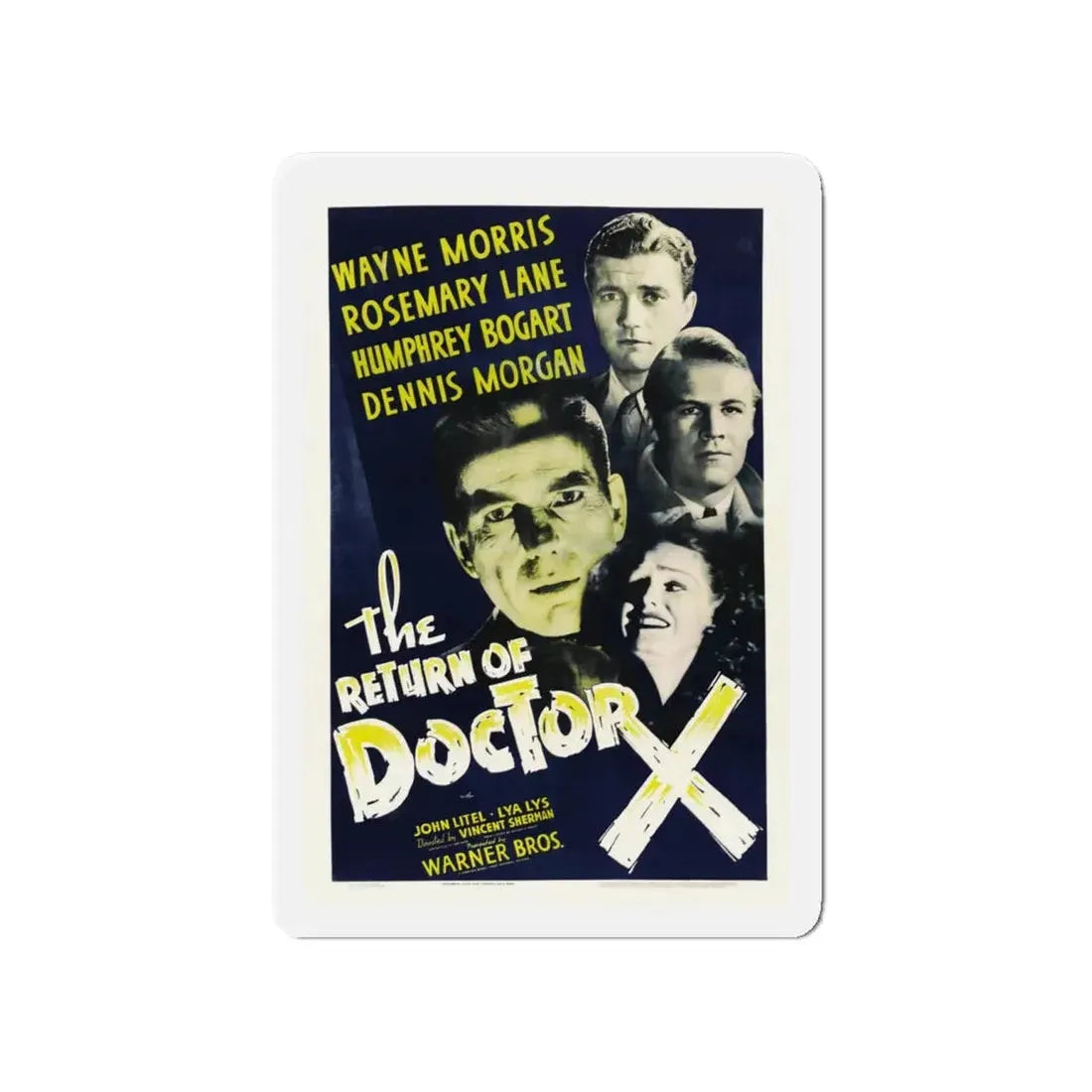 THE RETURN OF DOCTOR X 1939 Movie Poster - Refrigerator Magnet 4 Inch Die-Cut - The Sticker Space