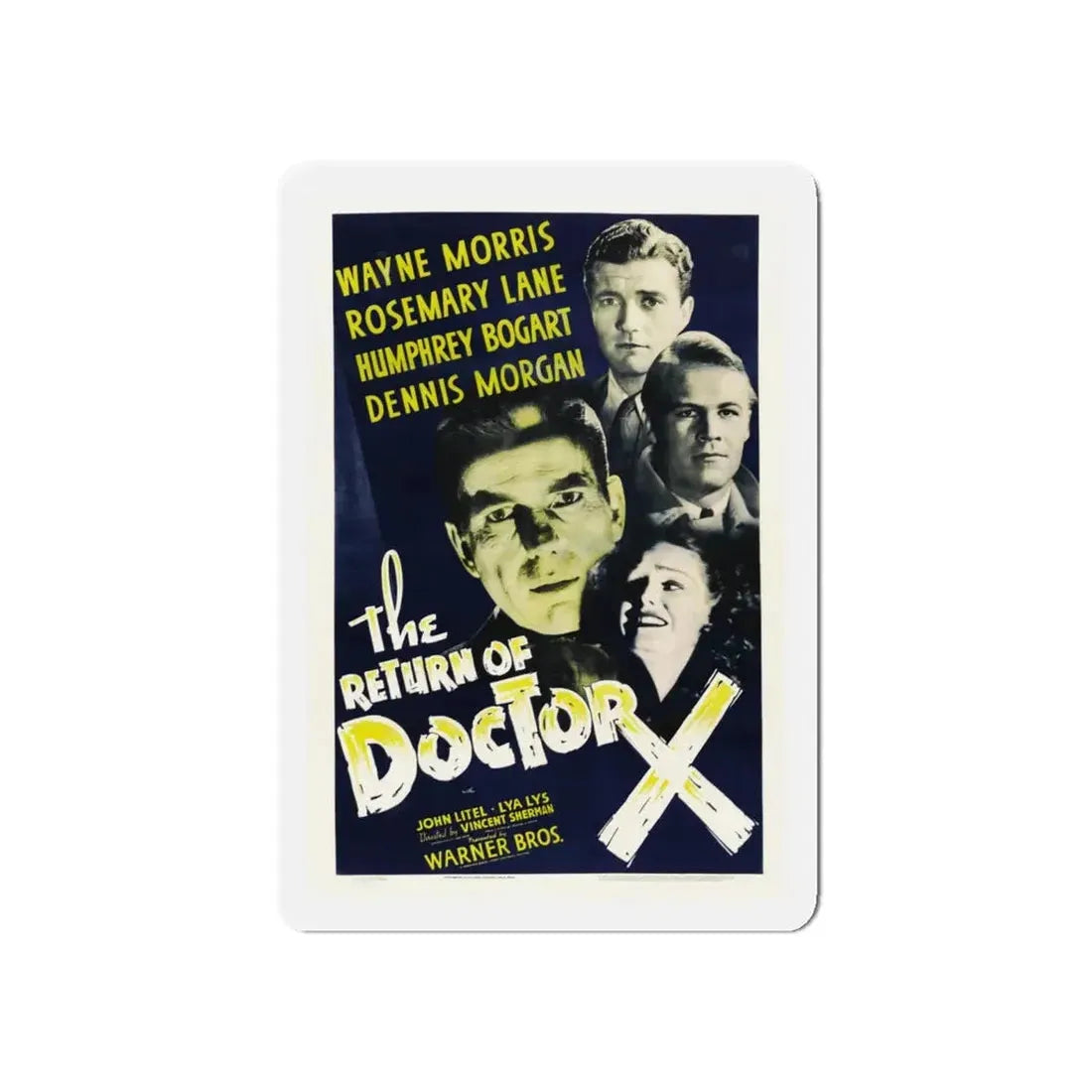 THE RETURN OF DOCTOR X 1939 Movie Poster - Refrigerator Magnet 5 Inch Die-Cut - The Sticker Space