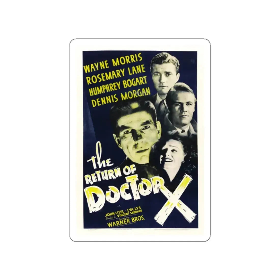 THE RETURN OF DOCTOR X 1939 Movie Poster STICKER Vinyl Die-Cut Decal 2 Inch - The Sticker Space