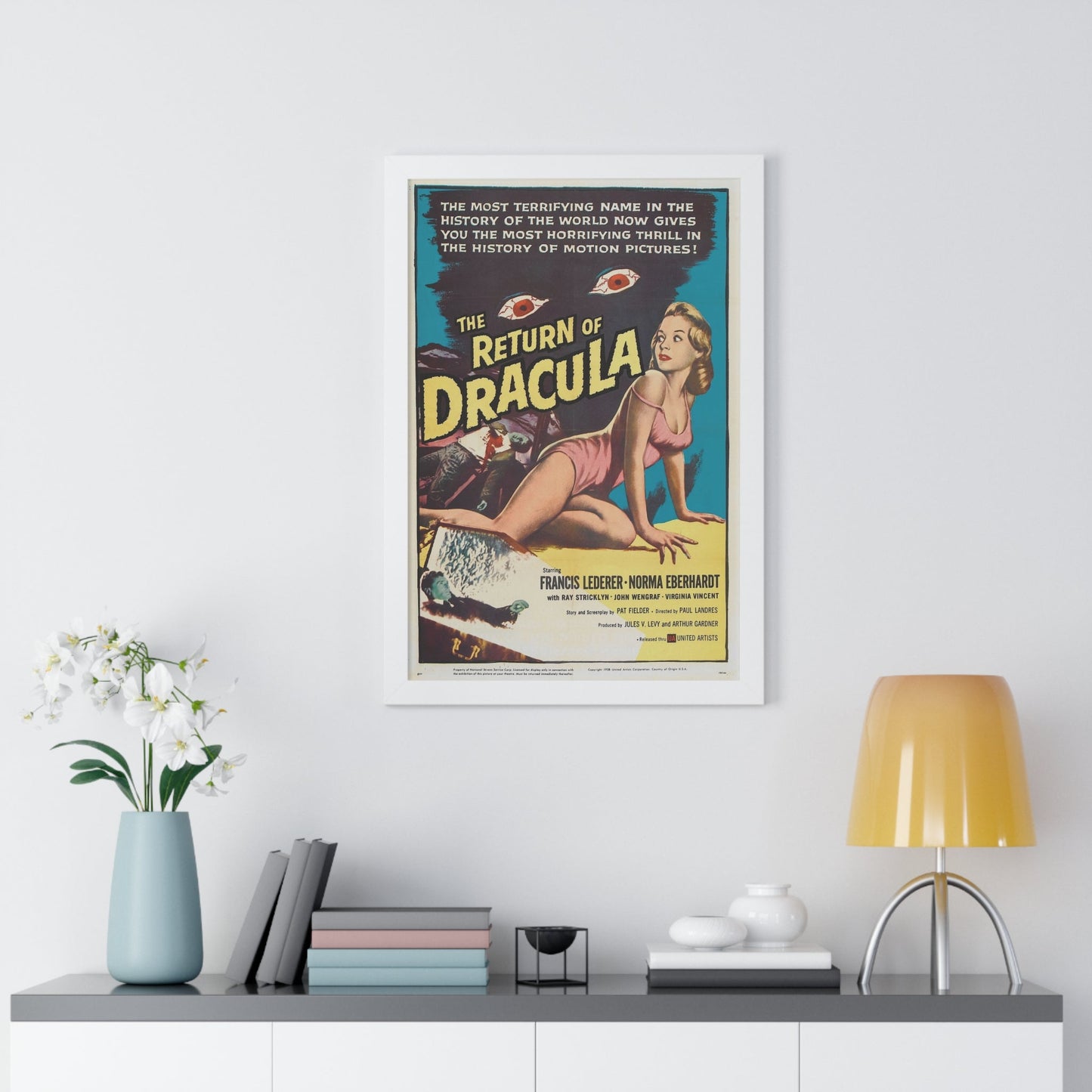 THE RETURN OF DRACULA 1958 - Framed Movie Poster-The Sticker Space