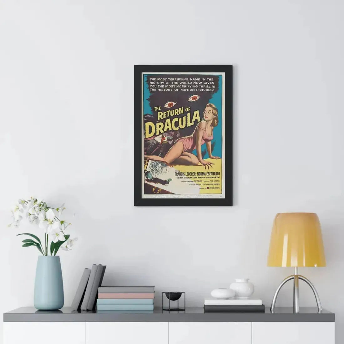 THE RETURN OF DRACULA 1958 - Framed Movie Poster - The Sticker Space