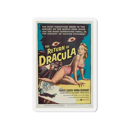 THE RETURN OF DRACULA 1958 Movie Poster - Refrigerator Magnet 3 Inch Die-Cut - The Sticker Space