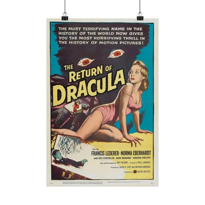 THE RETURN OF DRACULA 1958 - Paper Movie Poster 12″ x 18″ Matte - The Sticker Space