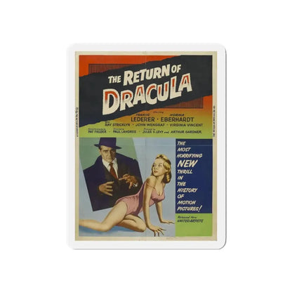 THE RETURN OF DRACULA (2) 1958 Movie Poster - Refrigerator Magnet 5 Inch Die-Cut - The Sticker Space