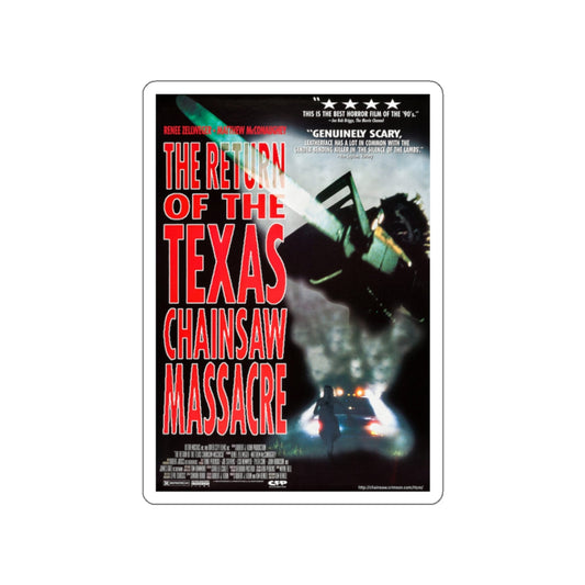 THE RETURN OF THE TEXAS CHAINSAW MASSACRE 1995 Movie Poster STICKER Vinyl Die-Cut Decal-White-The Sticker Space