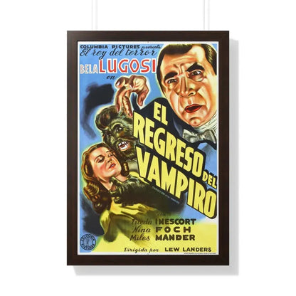 THE RETURN OF THE VAMPIRE 1943 - Framed Movie Poster 20" x 30" Walnut - The Sticker Space