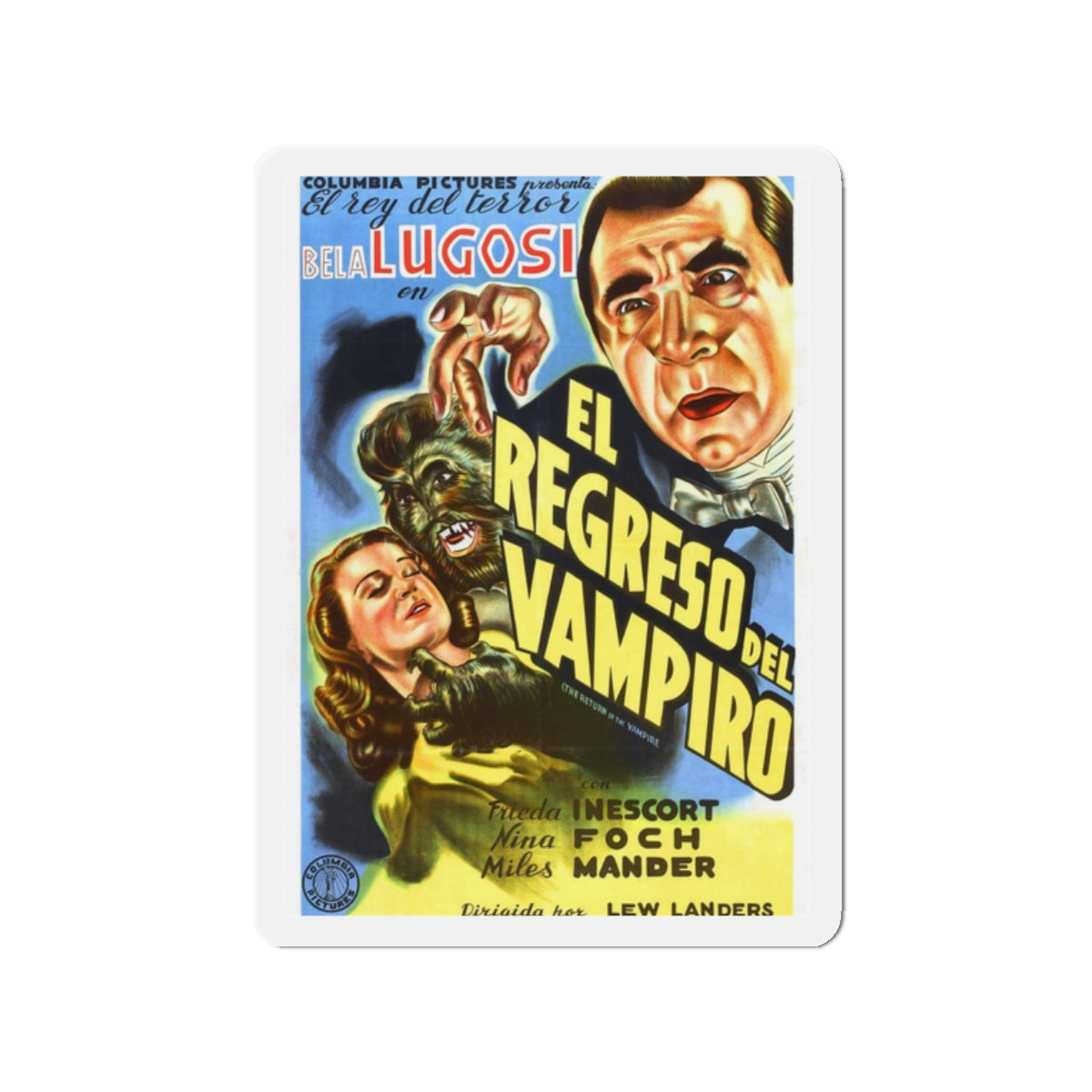 THE RETURN OF THE VAMPIRE 1943 Movie Poster - Refrigerator Magnet