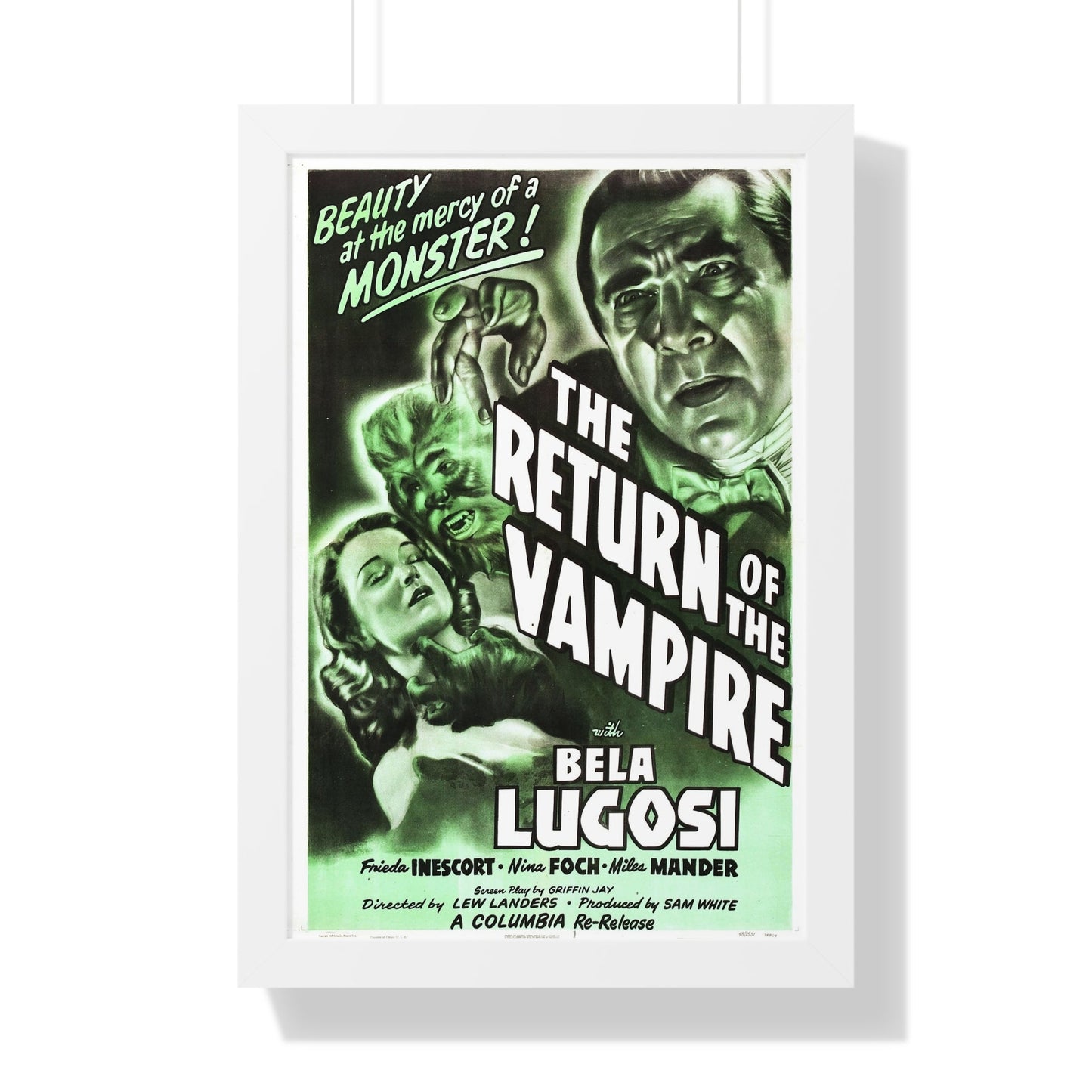 THE RETURN OF THE VAMPIRE (2) 1943 - Framed Movie Poster-16″ x 24″-The Sticker Space