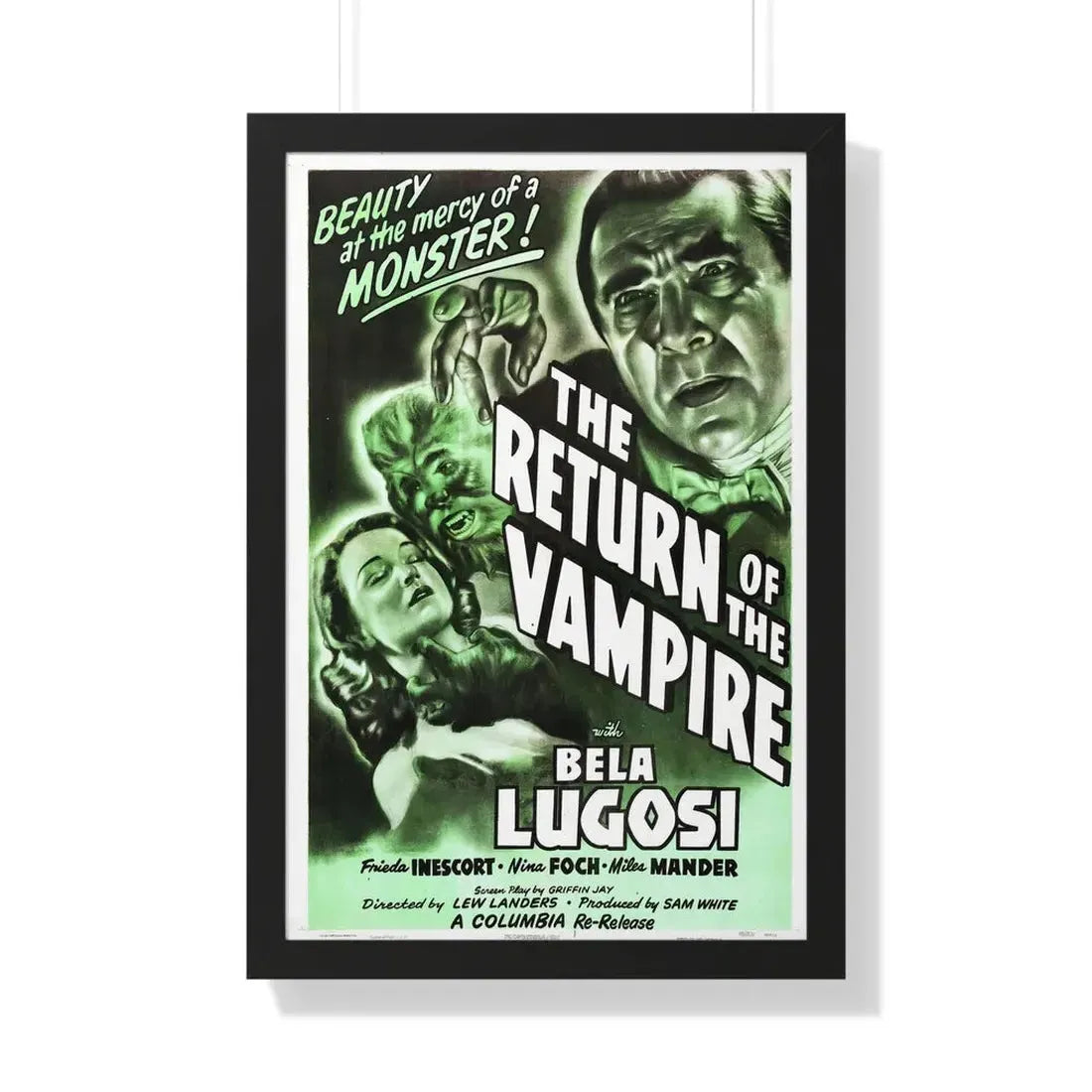 THE RETURN OF THE VAMPIRE (2) 1943 - Framed Movie Poster 20" x 30" Black - The Sticker Space