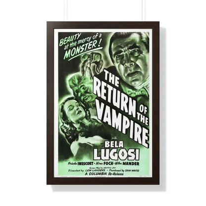THE RETURN OF THE VAMPIRE (2) 1943 - Framed Movie Poster 20" x 30" Walnut - The Sticker Space