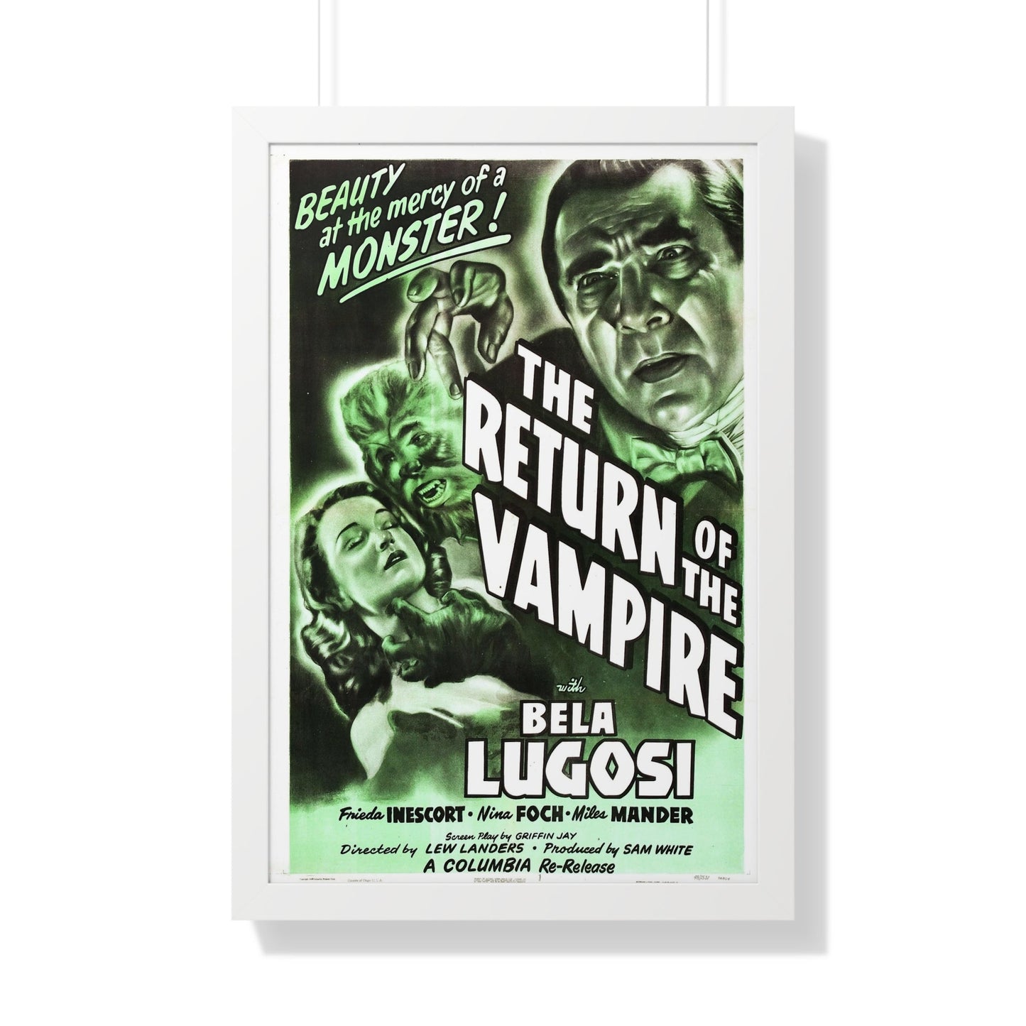 THE RETURN OF THE VAMPIRE (2) 1943 - Framed Movie Poster-20" x 30"-The Sticker Space