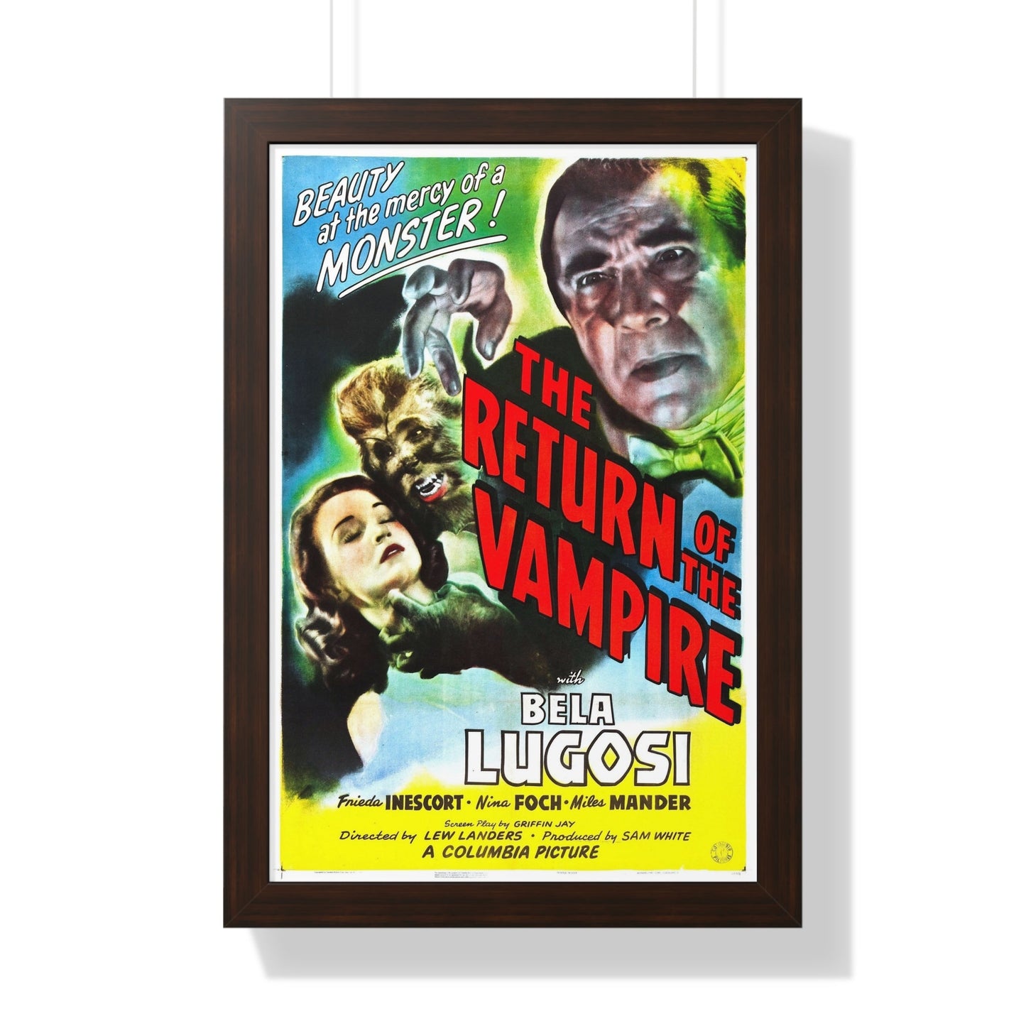 THE RETURN OF THE VAMPIRE (3) 1943 - Framed Movie Poster-16″ x 24″-The Sticker Space