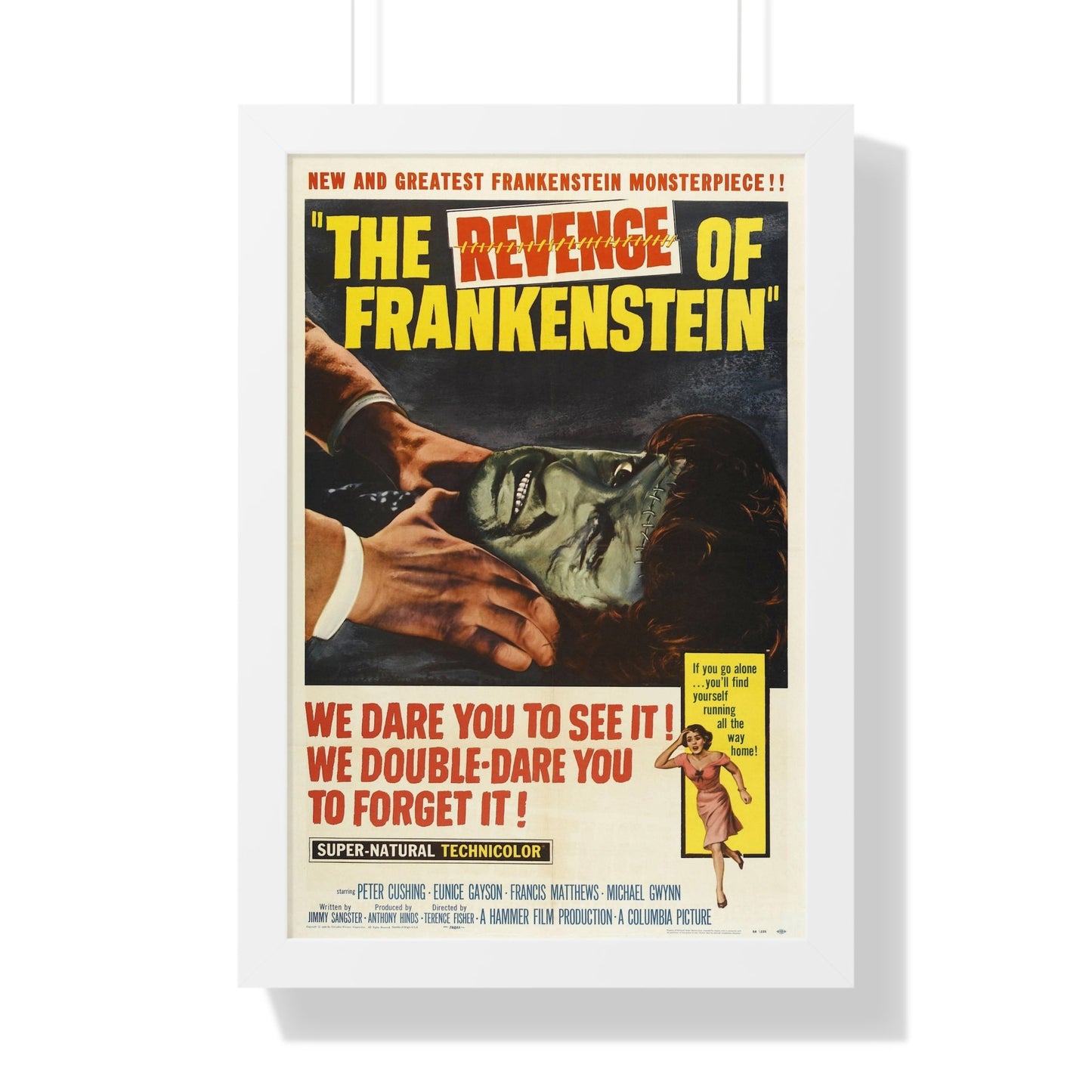 THE REVENGE OF FRANKENSTEIN 1958 - Framed Movie Poster-16″ x 24″-The Sticker Space