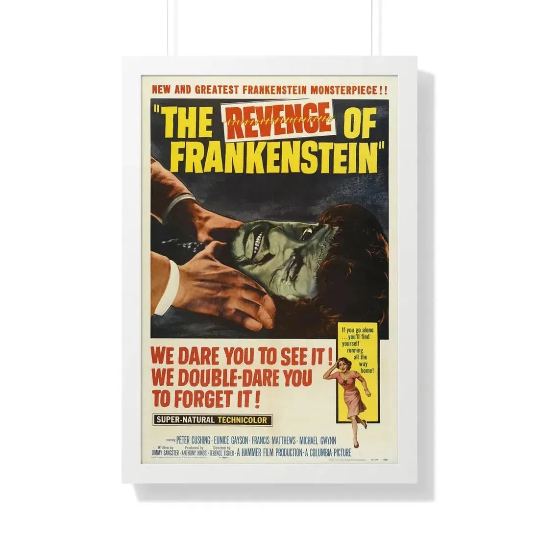 THE REVENGE OF FRANKENSTEIN 1958 - Framed Movie Poster 20" x 30" White - The Sticker Space