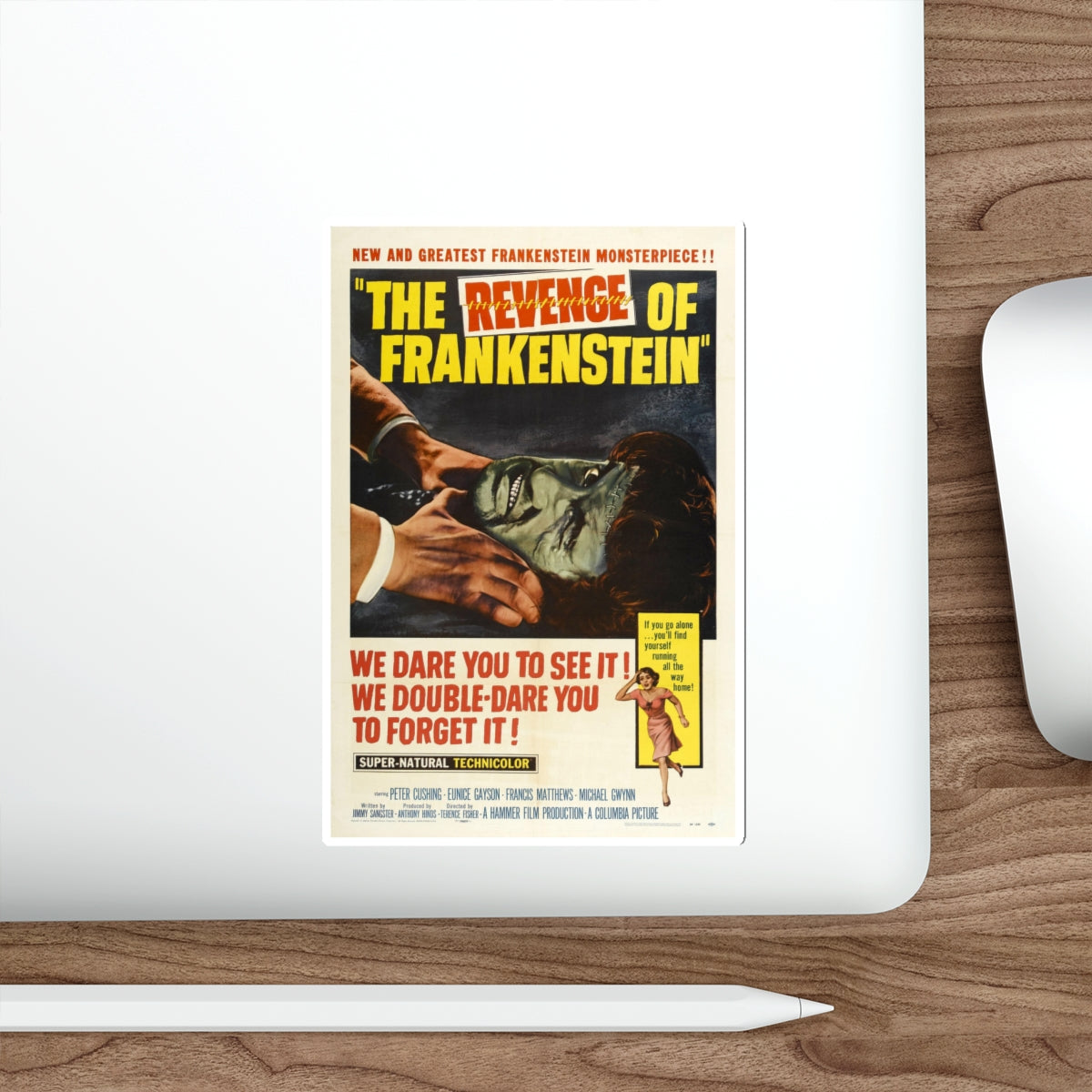 THE REVENGE OF FRANKENSTEIN 1958 Movie Poster STICKER Vinyl Die-Cut Decal-The Sticker Space