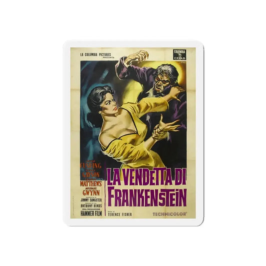 THE REVENGE OF FRANKENSTEIN (ITALIAN) 1958 Movie Poster - Refrigerator Magnet 6 Inch Die-Cut - The Sticker Space