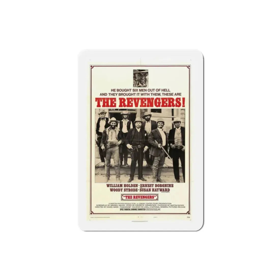 The Revengers 1972 Movie Poster Refrigerator Magnet 2 Inch - The Sticker Space
