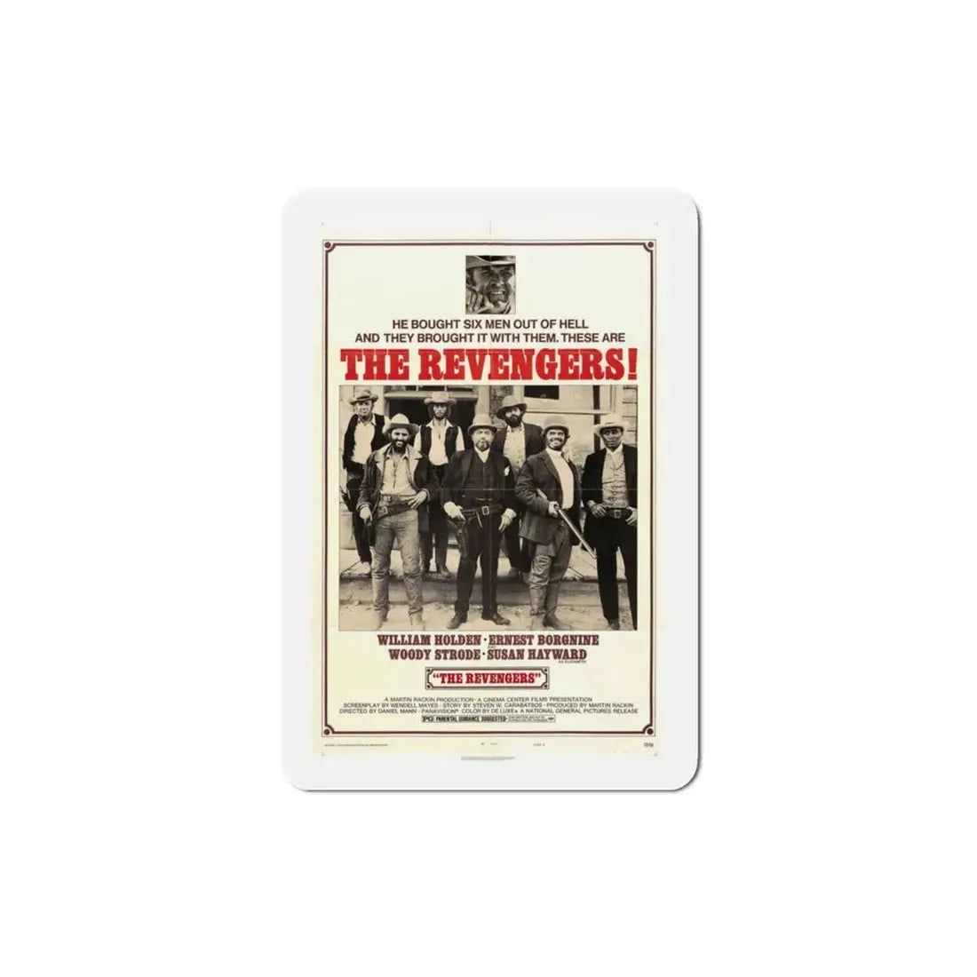 The Revengers 1972 Movie Poster Refrigerator Magnet 3 Inch - The Sticker Space
