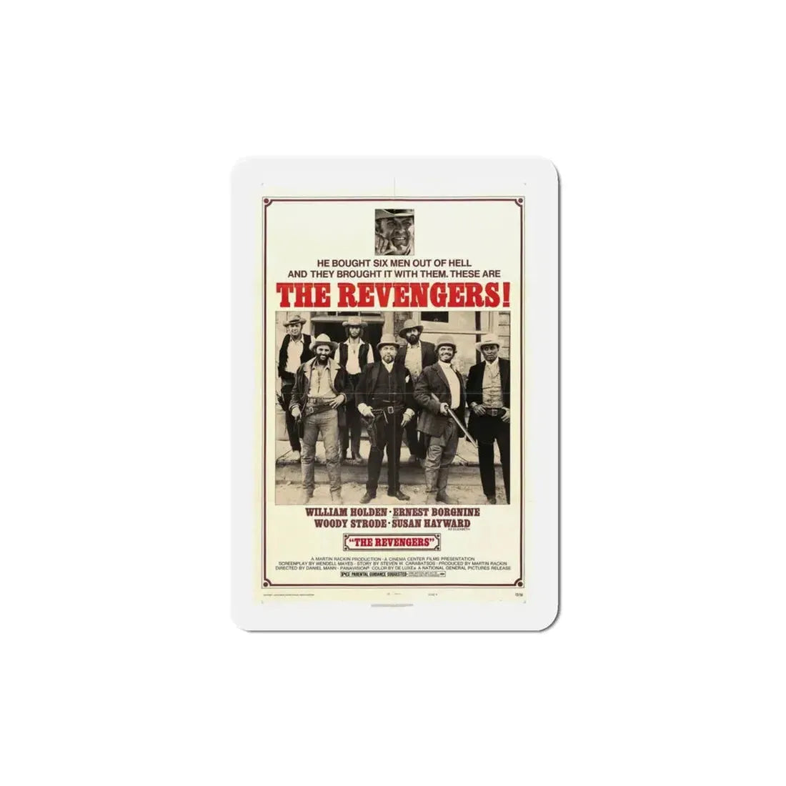 The Revengers 1972 Movie Poster Refrigerator Magnet 4 Inch - The Sticker Space