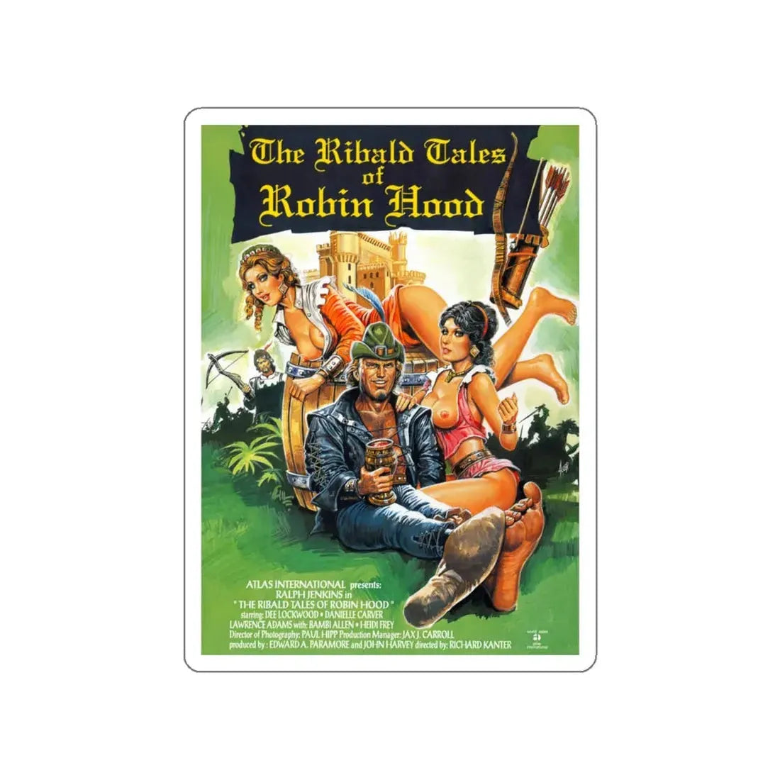 THE RIBALD TALES OF ROBIN HOOD 1969 Movie Poster STICKER Vinyl Die-Cut Decal 6 Inch - The Sticker Space