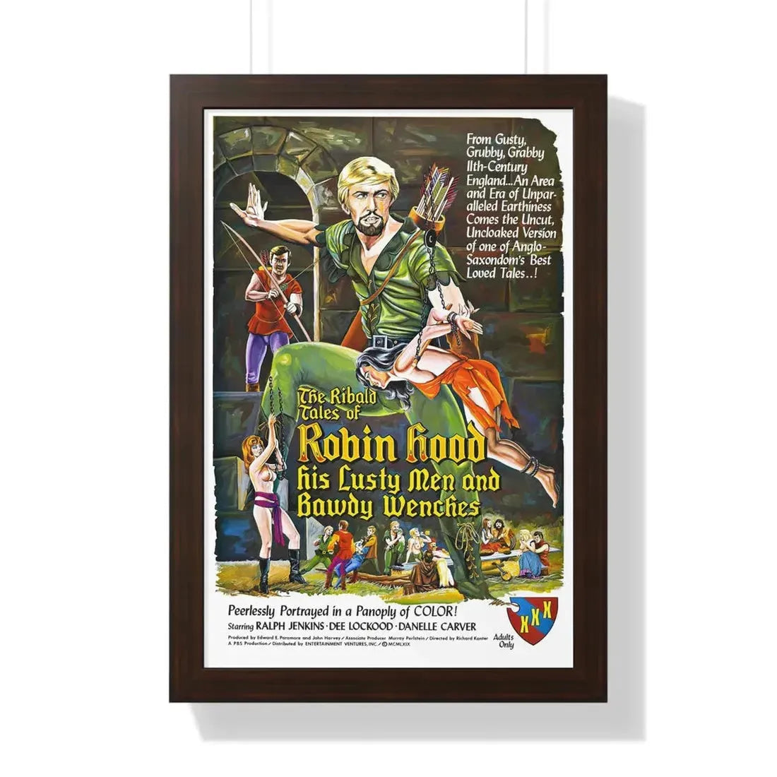 THE RIBALD TALES OF ROBIN HOOD (2) 1969 - Framed Movie Poster 16″ x 24″ Walnut - The Sticker Space