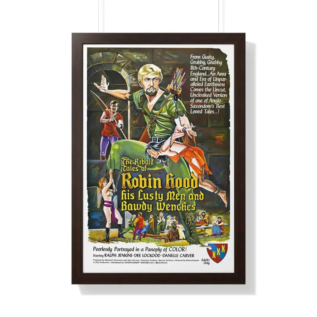 THE RIBALD TALES OF ROBIN HOOD (2) 1969 - Framed Movie Poster 20" x 30" Walnut - The Sticker Space