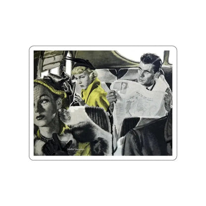 The Ride Home, Woman's Day, March 1950 (Magazine Illustration) STICKER Vinyl Die-Cut Decal White Die-Cut 2 Inch - The Sticker Space