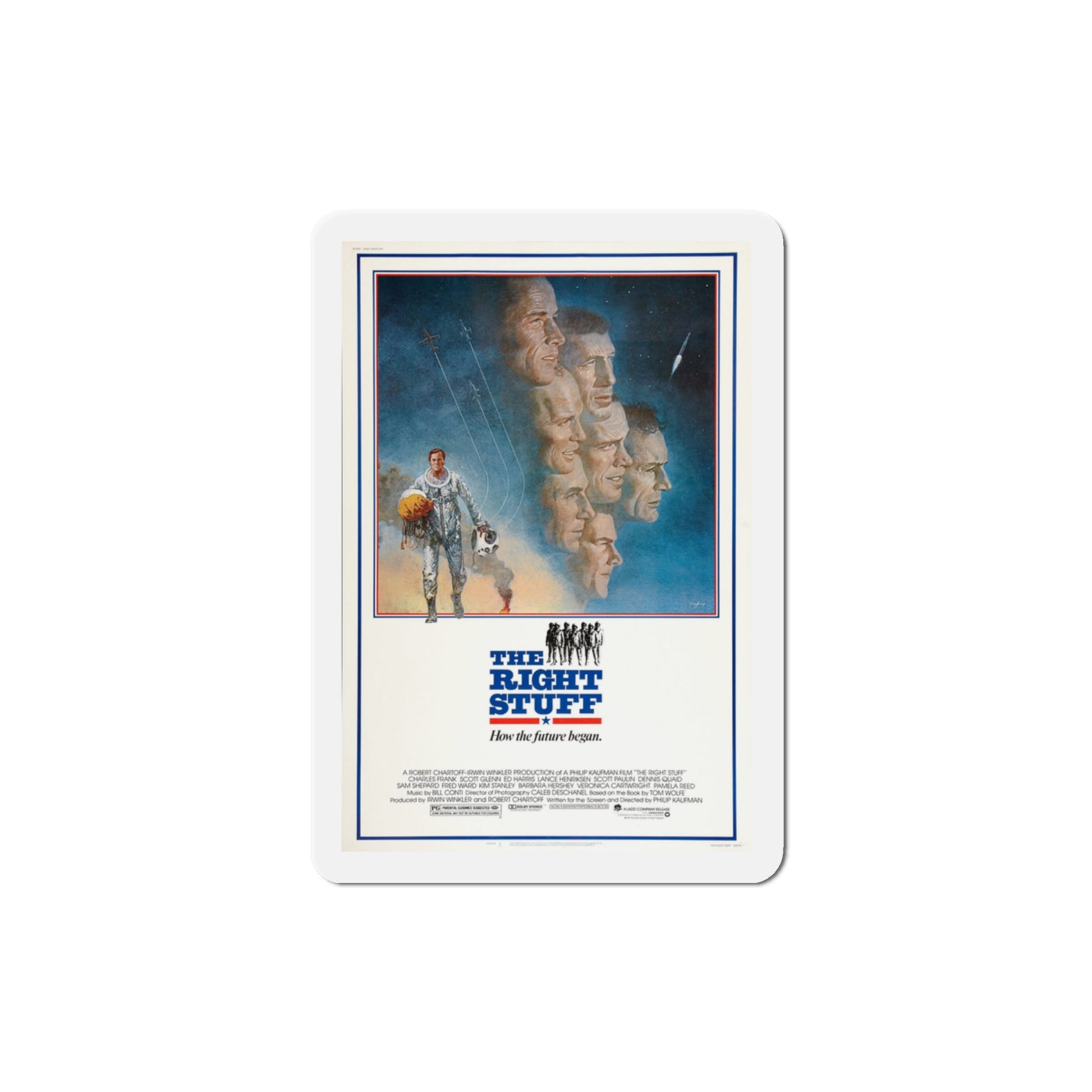 The Right Stuff 1983 Movie Poster Die-Cut Magnet-3" x 3"-The Sticker Space