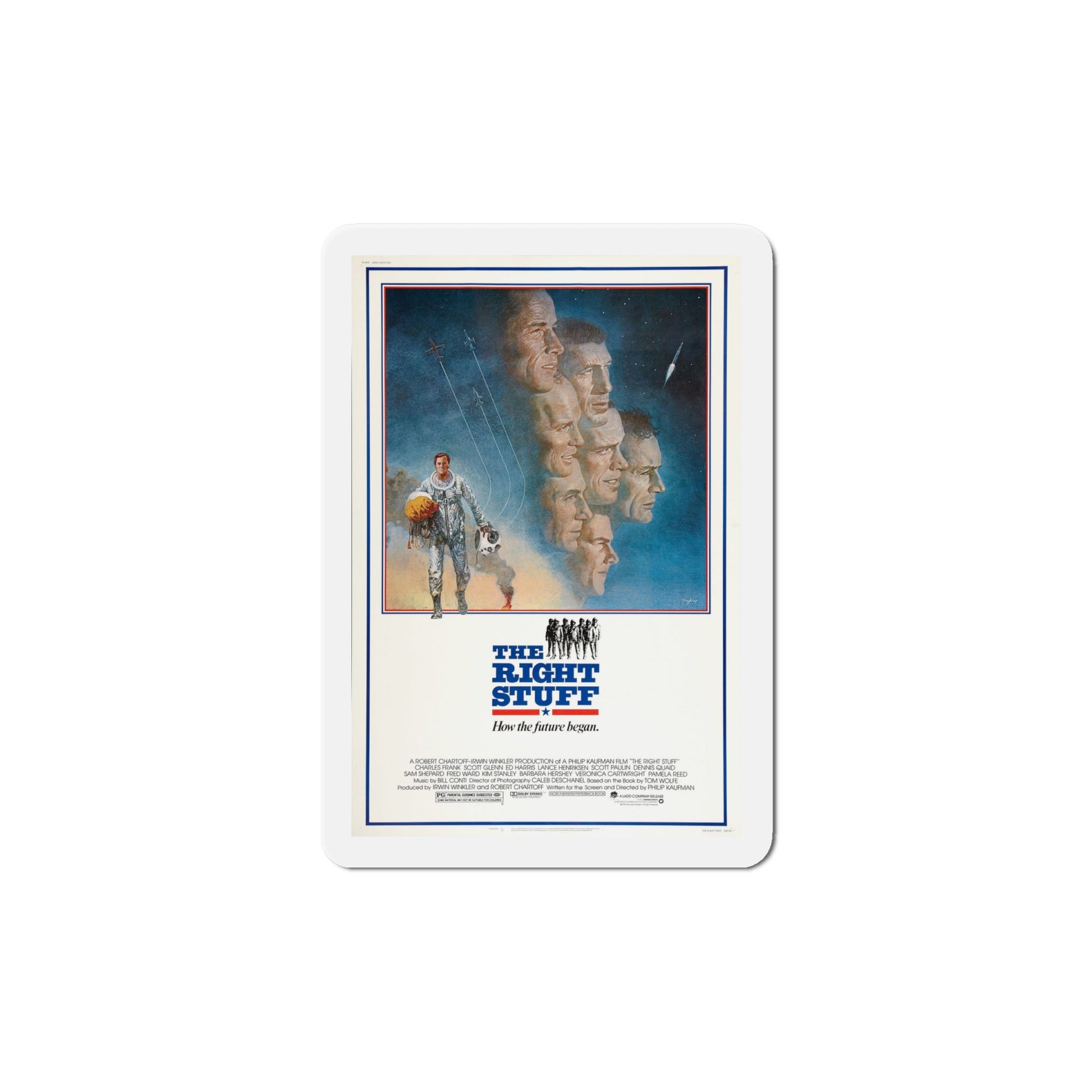 The Right Stuff 1983 Movie Poster Die-Cut Magnet-6 × 6"-The Sticker Space
