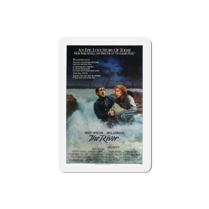 The River 1984 Movie Poster Die-Cut Magnet-2" x 2"-The Sticker Space