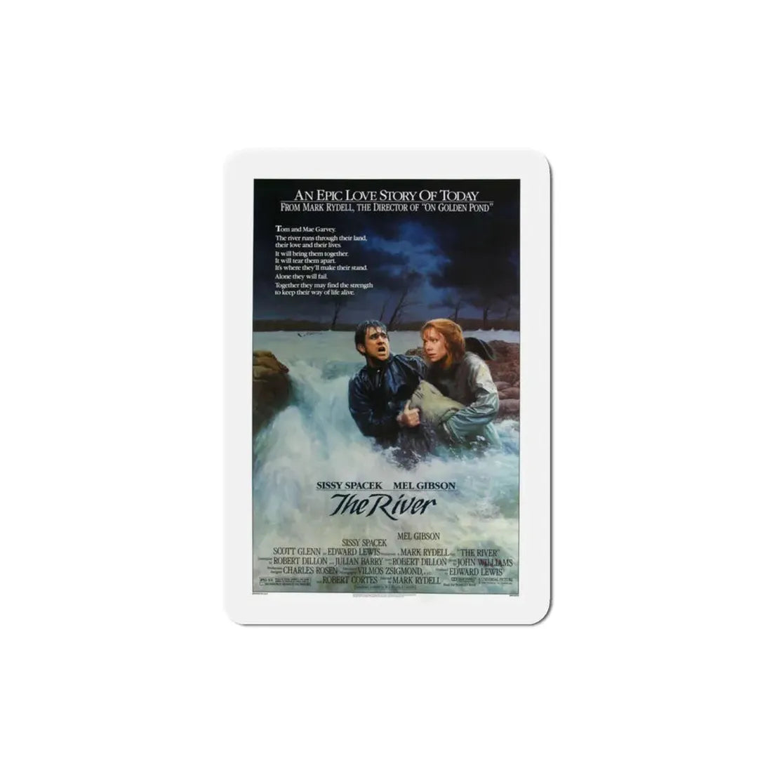The River 1984 Movie Poster Refrigerator Magnet 3 Inch - The Sticker Space