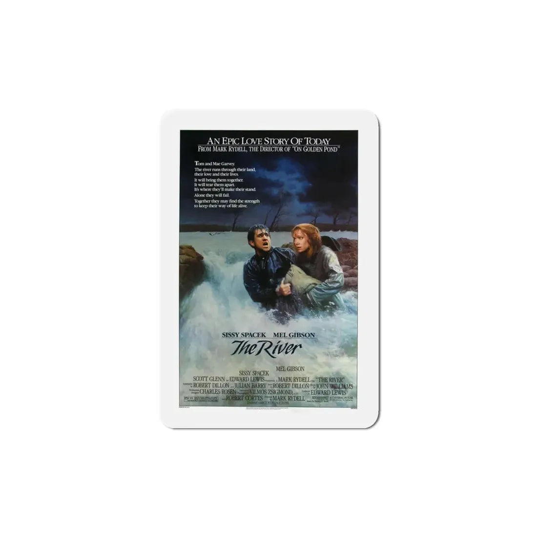 The River 1984 Movie Poster Refrigerator Magnet 5 Inch - The Sticker Space