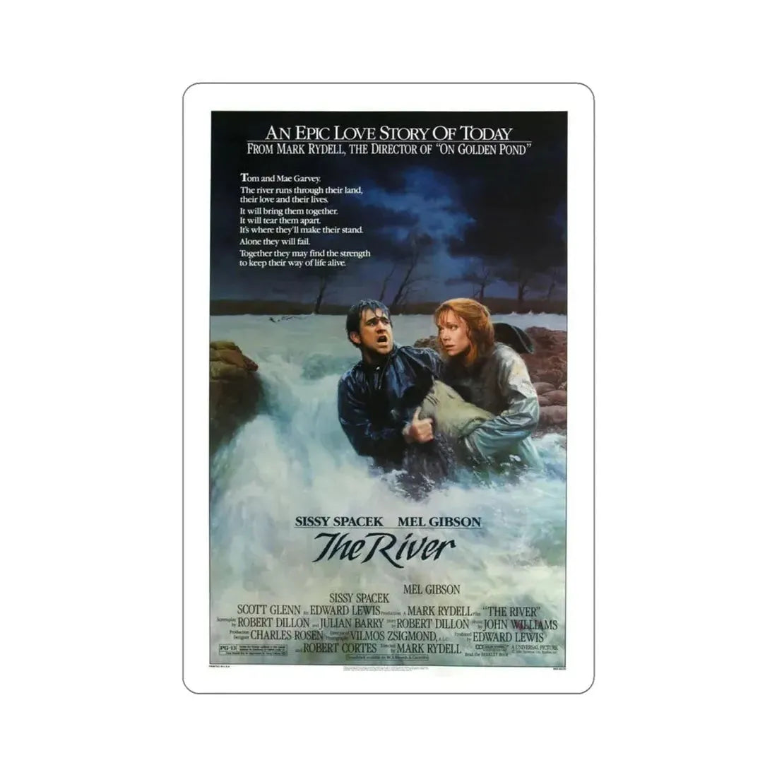 The River 1984 Movie Poster STICKER Vinyl Die-Cut Decal 5 Inch - The Sticker Space