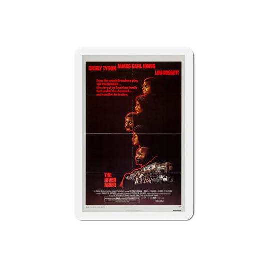The River Niger 1976 Movie Poster Refrigerator Magnet 2 Inch - The Sticker Space