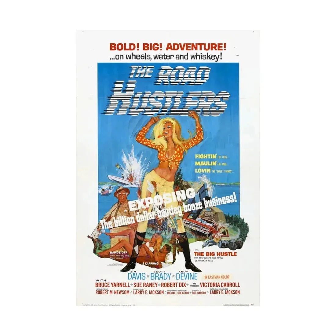 THE ROAD HUSTLERS 1968 - Paper Movie Poster - The Sticker Space