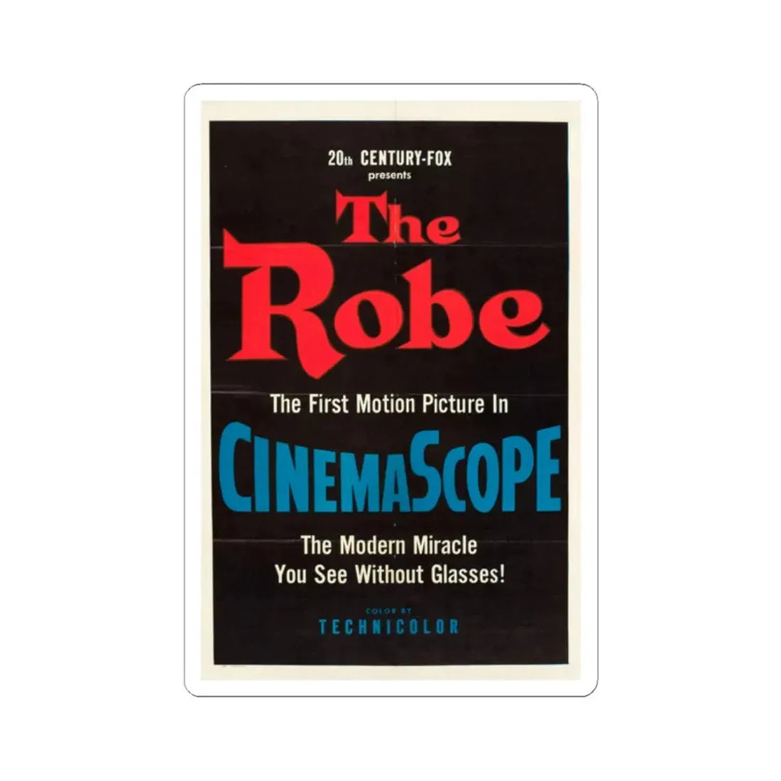 The Robe 1953 Movie Poster - STICKER Vinyl Kiss-Cut Decal 2 Inch White - The Sticker Space