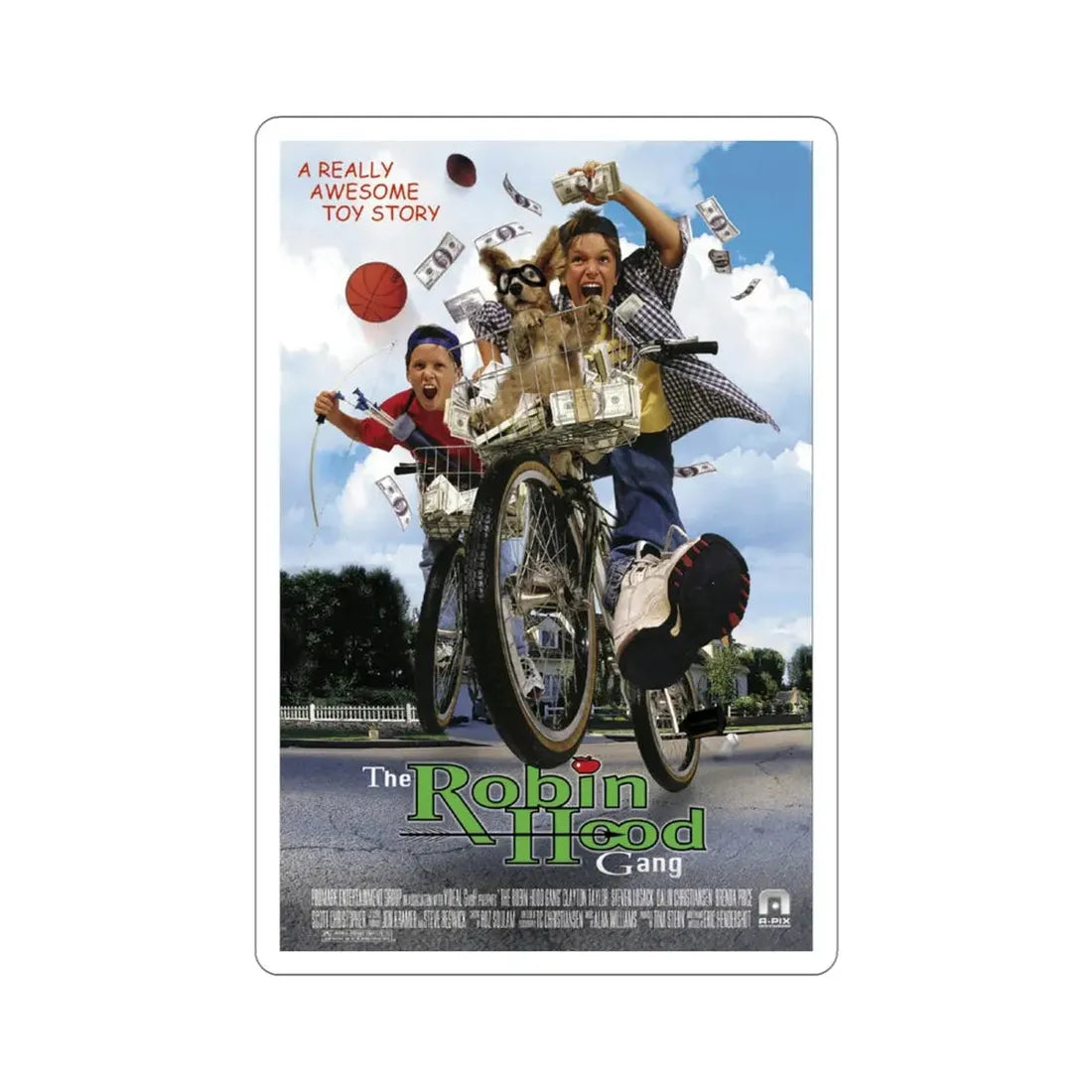 The Robin Hood Gang aka Angels in the Attic 1998 Movie Poster STICKER Vinyl Die-Cut Decal 4 Inch - The Sticker Space