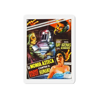 THE ROBOT VS THE AZTEC MUMMY 1958 Movie Poster - Refrigerator Magnet 5 Inch Die-Cut - The Sticker Space