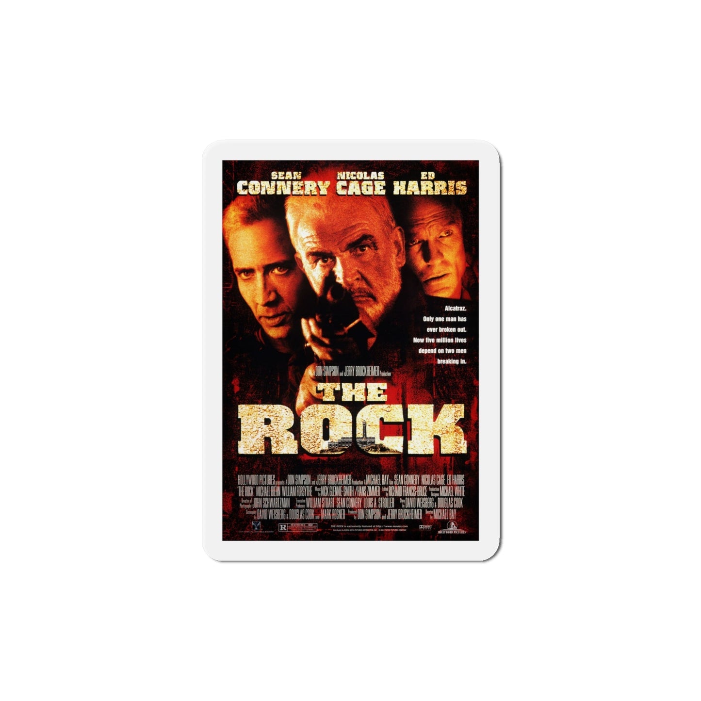 The Rock 1996 Movie Poster Die-Cut Magnet-6 Inch-The Sticker Space